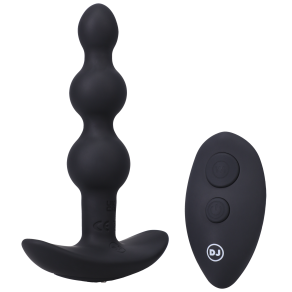 A-Play BEADED VIBE Rechargeable Silicone Anal Butt Plug w/ Remote