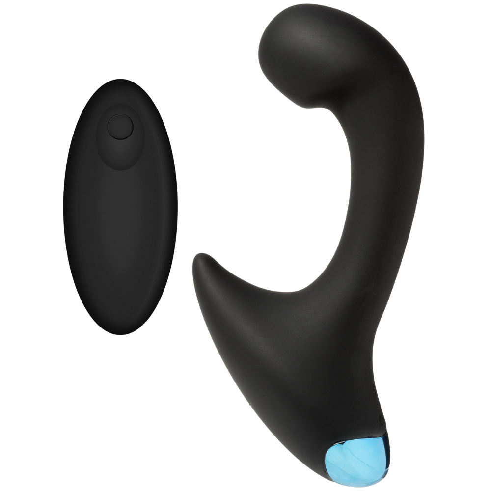 OptiMALE Vibrating Prostate Massager with Wireless Remote Black