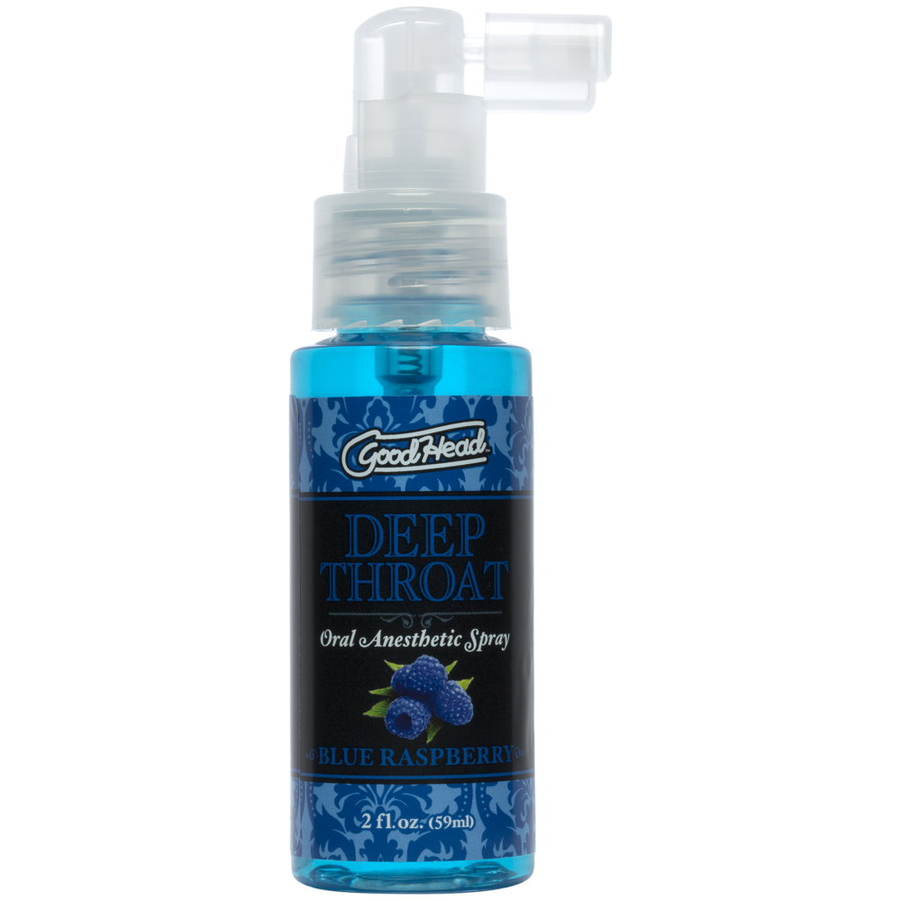 GoodHead - Deep Throat Spray - Blue Raspberry - 2oz (67678) | SlipDix.com