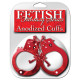 Pipedream Fetish Fantasy Series Anodized Cuffs Red (37177) | SlipDix.com