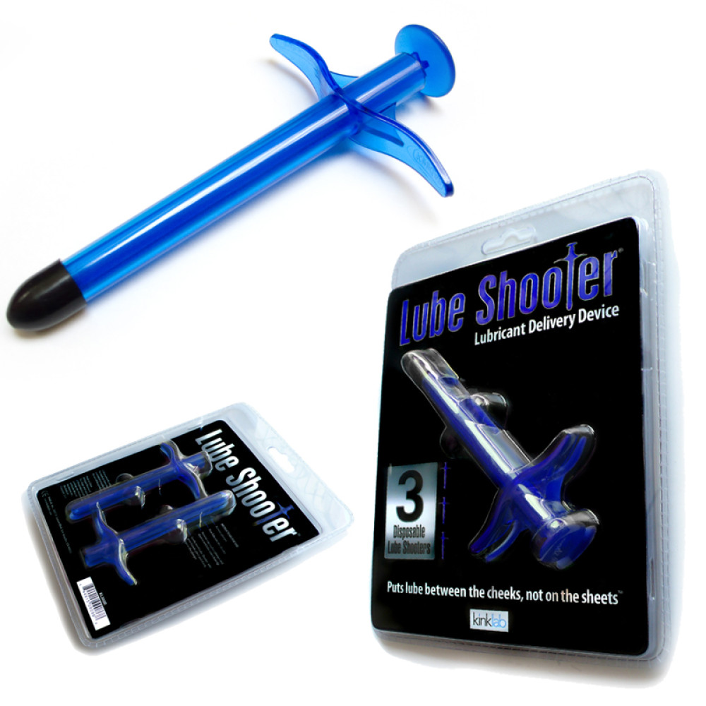 KinkLab Lube Shooter Blue (3pk) (42823) | SlipDix.com