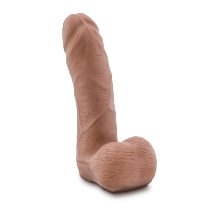 Blush Au Naturel Carlito 5 in. Posable Dual Density Dildo with Balls Tan