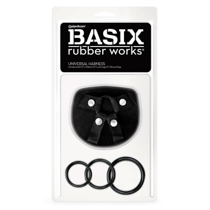 Pipedream Basix Rubber Works Universal Harness O/S Black