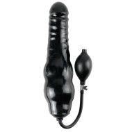 Pipedream Fetish Fantasy Extreme Inflatable Ass Blaster 11 in. Inflating Dildo Black