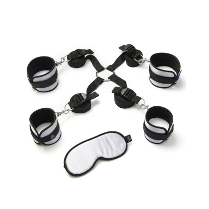 Fifty Shades of Grey Hard Limits 4-Piece Restraint Kit Black/Silver