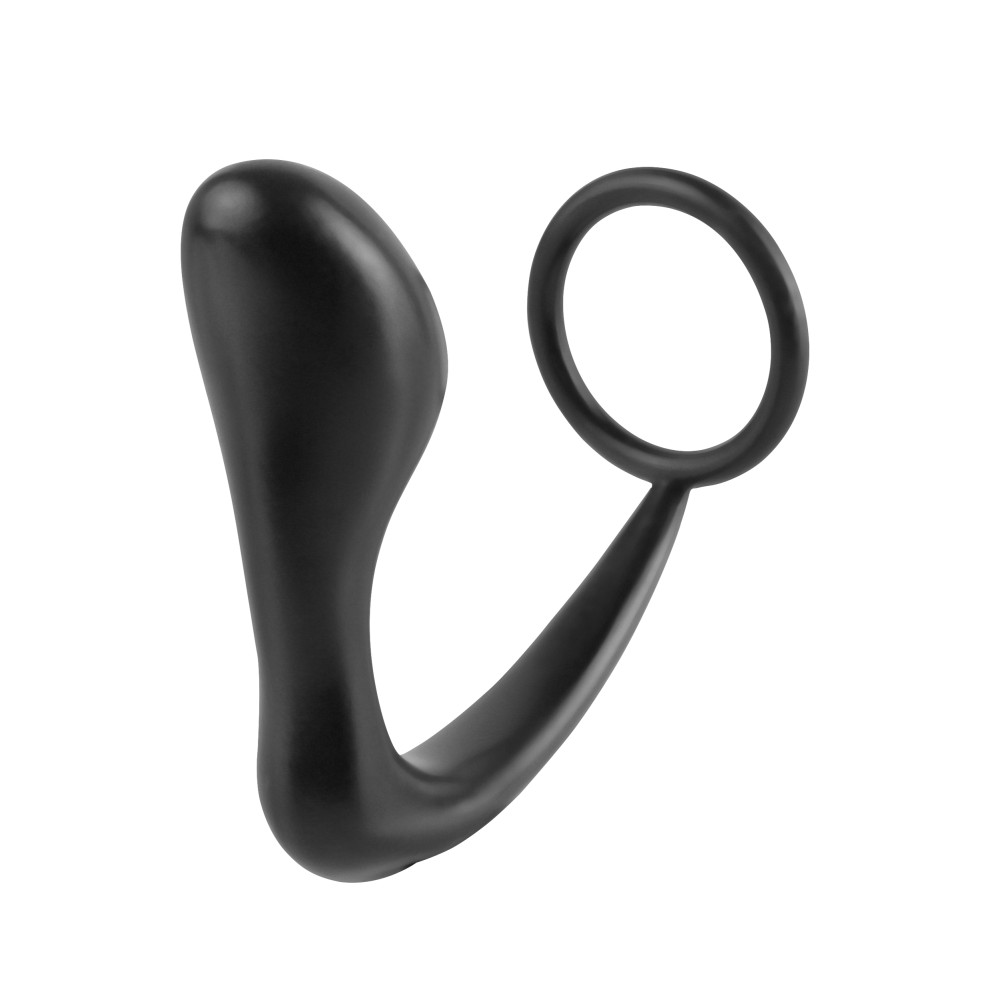 Pipedream Anal Fantasy Collection Silicone Ass-Gasm Cockring Butt Plug Black