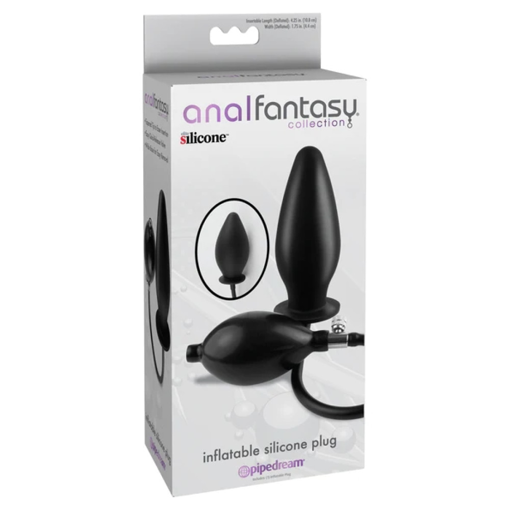 Pipedream Anal Fantasy Collection Inflatable Silicone Butt Plug Black