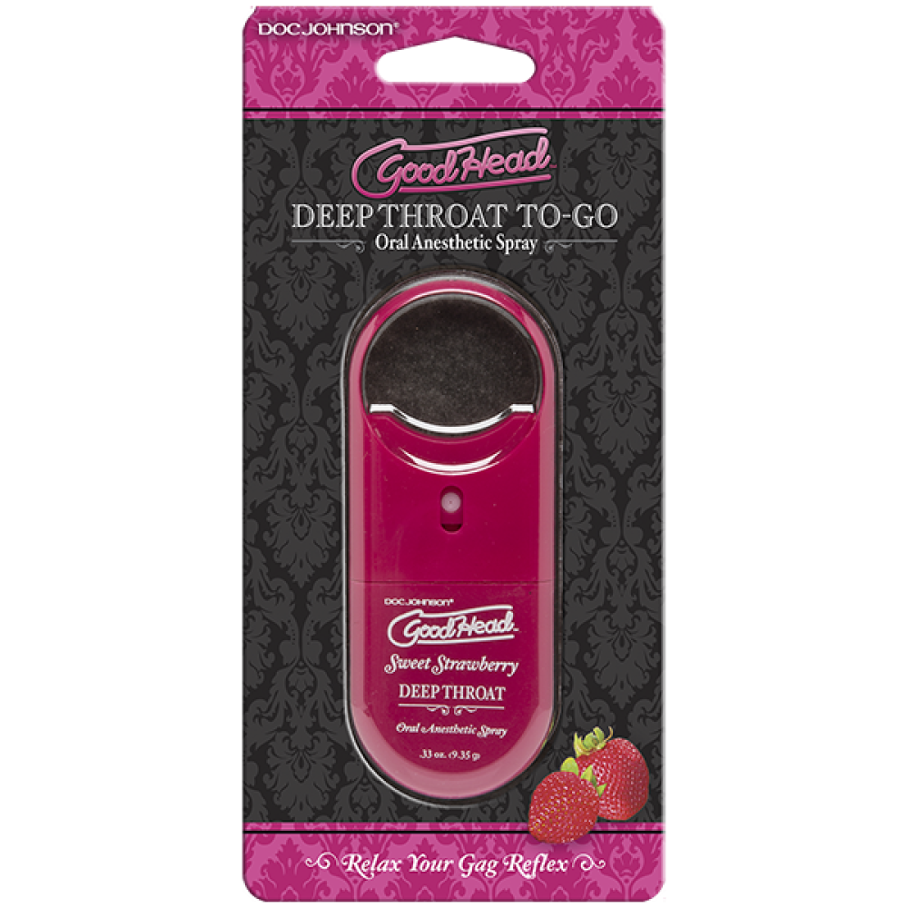 Goodhead to Go - Deep Throat Spray .33oz. Sweet Strawberry (52824) | SlipDix.com