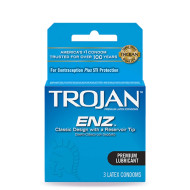 Trojan-Enz with Spermicidal Lubricant Condoms (3 pack)
