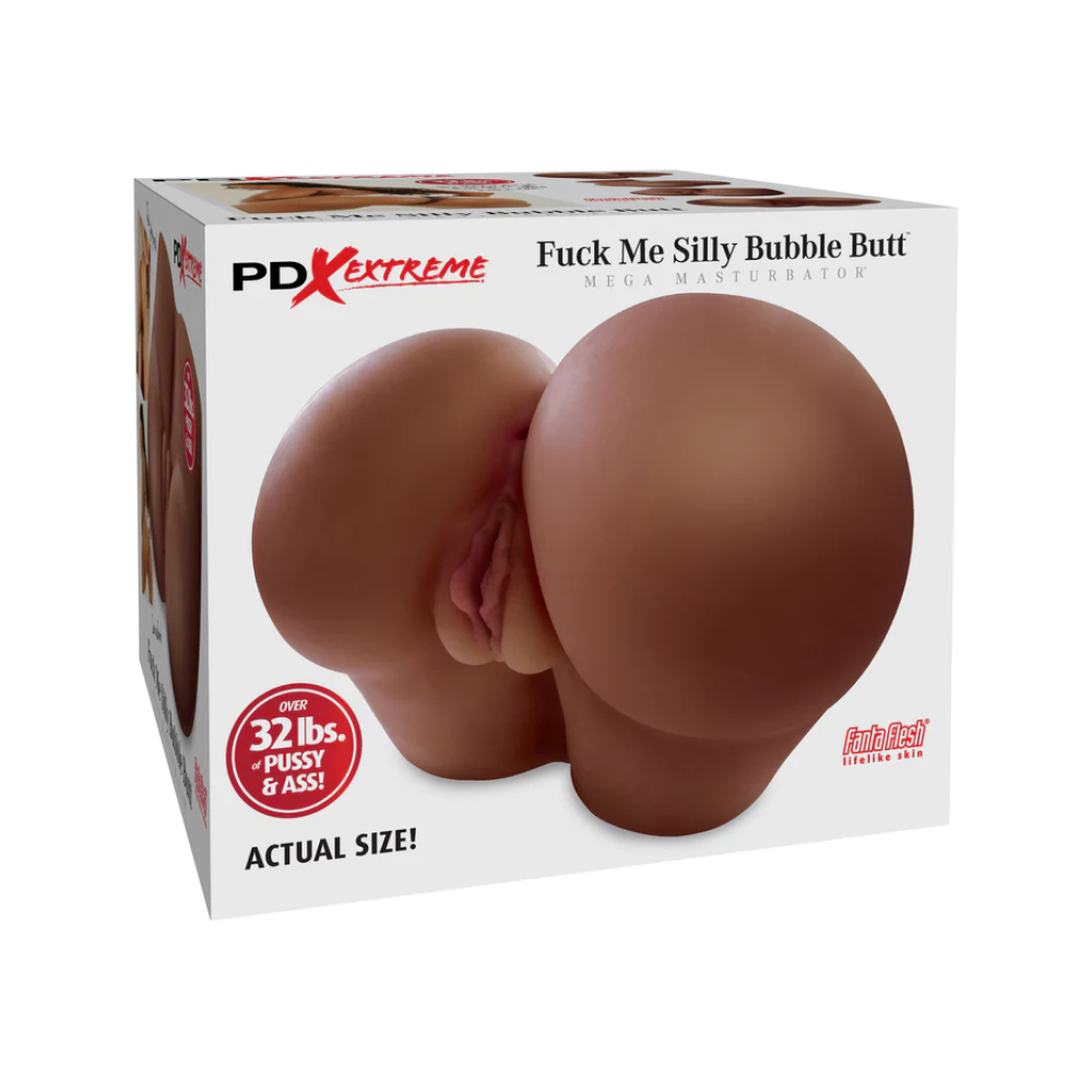 PDX Fuck Me Silly Bubble Butt Dual-Entry Mega Masturbator Brown (56896) | SlipDix.com