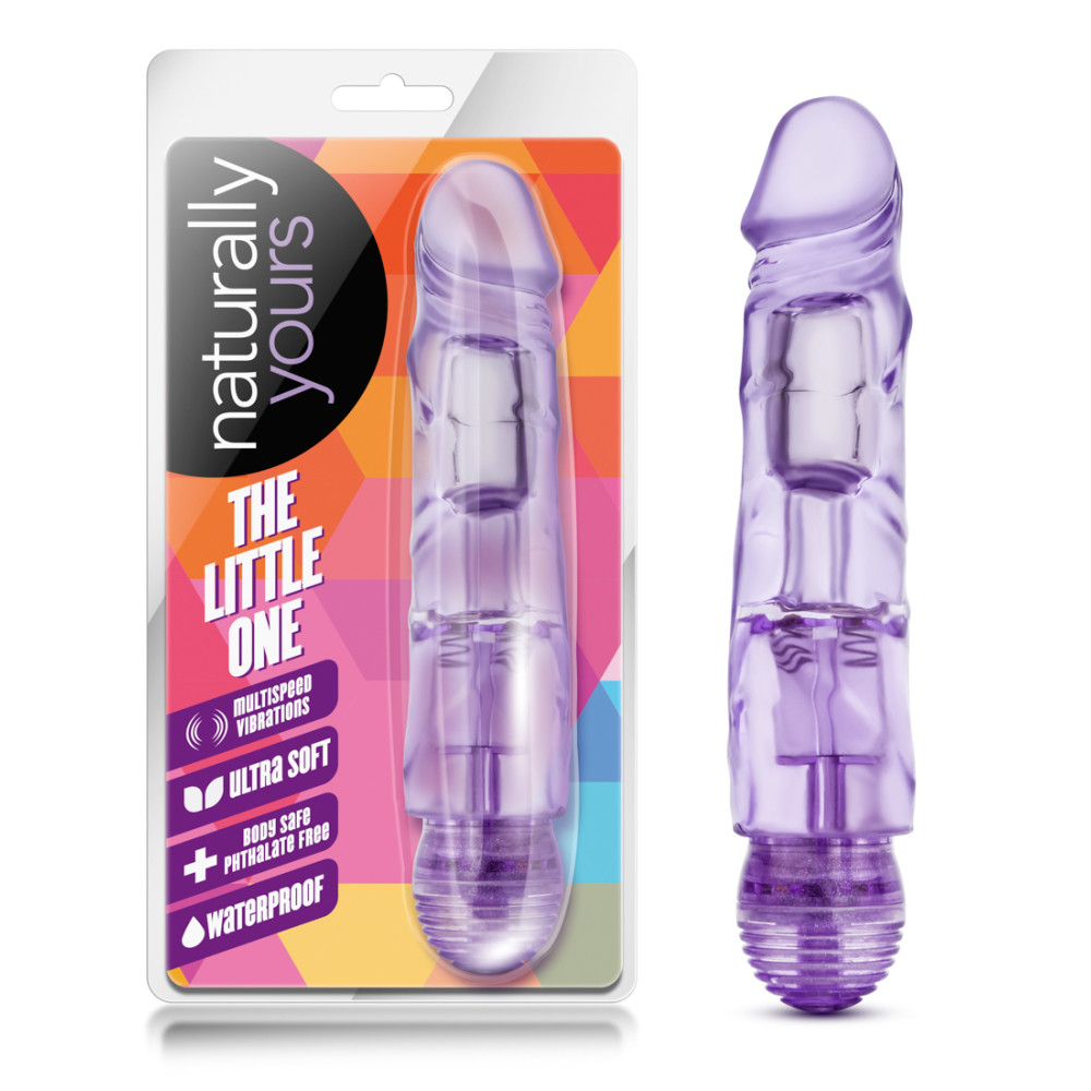 Blush Naturally Yours The Little One Realistic 6.7 in. Vibrating Dildo Purple (57457) | SlipDix.com