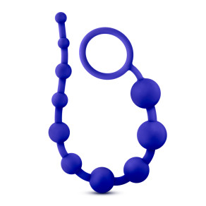 Blush Luxe Silicone 10 Beads for Anal Play Indigo
