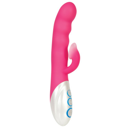 Evolved Instant-O Rechargeable Silicone Dual Stimulator w/ Clitoral Suction Pink