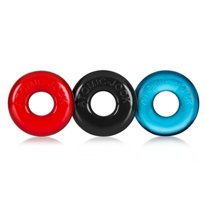 OxBalls Ringer Cock Ring 3-Pack Of Do-Nut-1 Small Multicolor