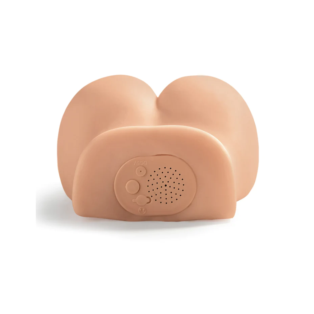 PDX Dirty Talk Interactive Mini Fuck Me Silly Rechargeable Vibrating Dual-Entry Masturbator Beige (65008) | SlipDix.com
