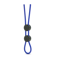 Blush Stay Hard Silicone Double Loop Lasso/Bolo Cockring Blue