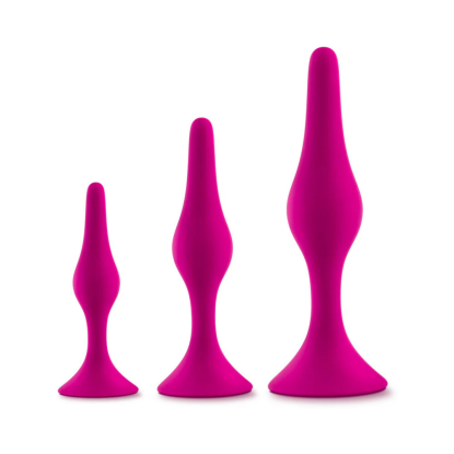 Anal Luxe Beginner Silicone Butt Plug 3-pc Kit