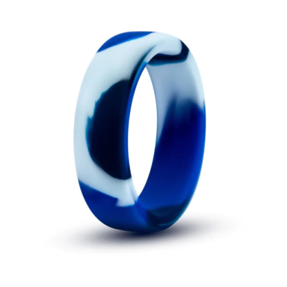 Blush Performance Silicone Camo Cock Ring Blue Camouflage