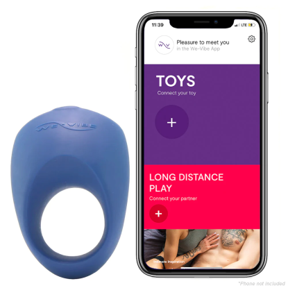 We-Vibe Pivot Rechargeable Silicone Vibrating Couples Cock Ring Blue
