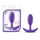 Blush Luxe Wearable Vibrating Slim Anal Butt Plug Medium Purple
