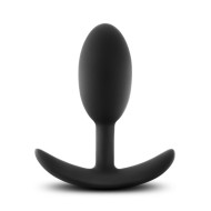 Blush Luxe Wearable Vibrating Slim Anal Butt Plug Medium Black