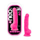 Blush Neo Elite 7.5 in. Silicone Dual Density Dildo with Balls & Suction Cup Neon Pink (70458) | SlipDix.com