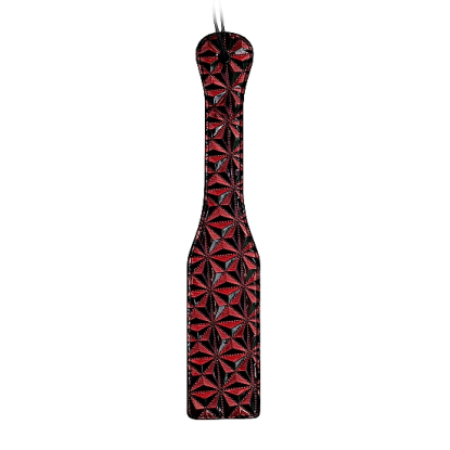 Ouch! Luxury Diamond-Patterned Paddle Burgundy