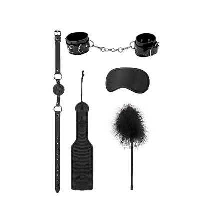 Ouch! 5-Piece Introductory Bondage Kit #4 Black