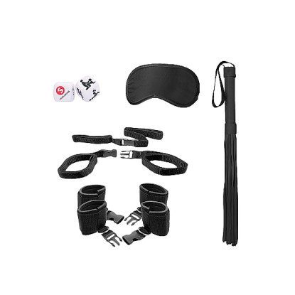 Ouch! 6-Piece Bed Post Bindings Restraint Kit With Accessories Black
