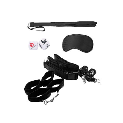 Ouch! 8-Piece Bondage Belt Restraint System With Accessories Black