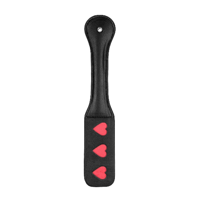Ouch! Heart Pattern Paddle Black