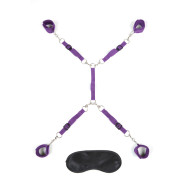 Lux Fetish 7-Piece Bed Spreader Playful Restraint System Purple
