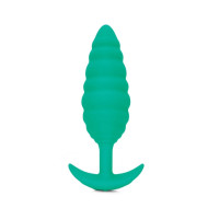 b-Vibe Twist Rechargeable Vibrating Silicone Textured Anal Butt Plug Green