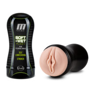 Blush M for Men Soft + Wet Pocket Pussy w/ Pleasure Ridges Self-Lubricating Vagina Stroker Beige