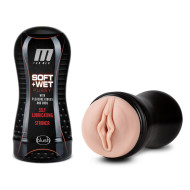 Blush M for Men Soft + Wet Pocket Pussy w/ Pleasure Ridges & Orbs Self-Lubricating Vagina Stroker Beige