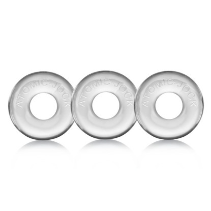 Oxballs Ringer Cock Ring 3-Pack Of Do-Nut-1 Small Clear
