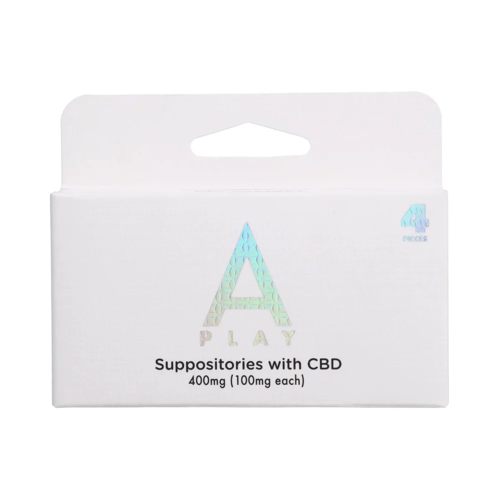A-Play Suppositories with CBD 400mg (100mg/ea) - 4 pcs