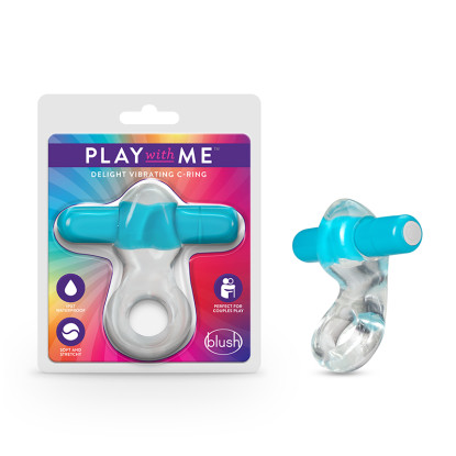 Blush Play with Me Delight Vibrating Cock Ring Blue