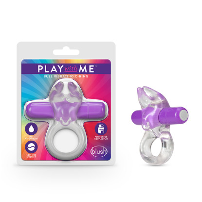 Blush Play with Me Bull Vibrating Cock Ring Purple