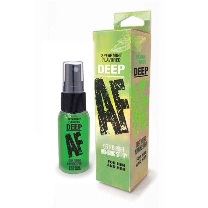 Deep AF Spearmint Flavored Numbing Throat Spray 1 oz.