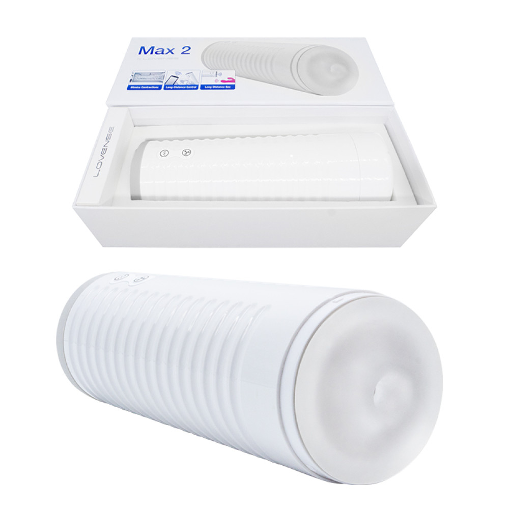 Lovense Max 2 Bluetooth App-Controlled Vibrating and Suction Masturbator (Neutral Sleeve) (77283) | SlipDix.com