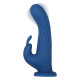 Evolved Rechargeable Remote-Controlled Rotating Silicone Rabbit Vibrator Blue (78185) | SlipDix.com