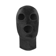 Ouch! Velvet Full-Head Mask With Eye and Mouth Opening Black