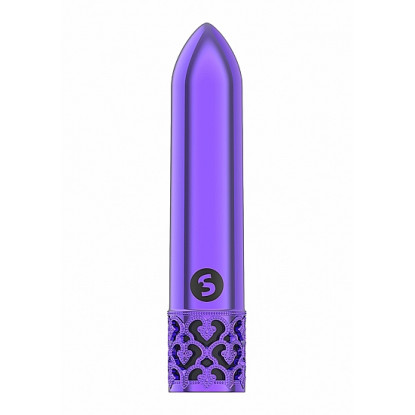 Shots Royal Gems Glitz Rechargeable ABS Bullet Vibrator Purple