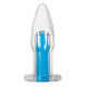 Gender X Electric Blue Rechargeable Remote-Controlled Vibrating Anal Butt Plug Clear/Blue