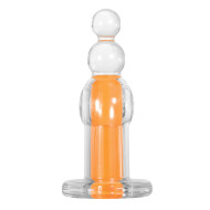 Gender X Orange Dream Rechargeable Remote-Controlled Vibrating Beaded Anal Butt Plug Clear/Orange