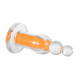 Gender X Orange Dream Rechargeable Remote-Controlled Vibrating Beaded Anal Butt Plug Clear/Orange