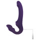 Evolved 2 Become 1 Rechargeable Remote-Controlled Silicone Strapless Strap-On With Suction Purple (80519) | SlipDix.com