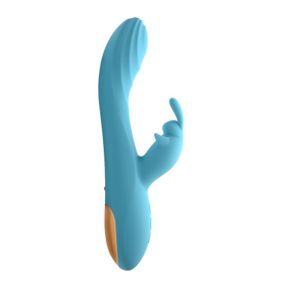 Curve Toys Power Bunny Snuggles Rechargeable Silicone Rabbit Vibrator Teal