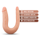 Blush Dr. Skin Mini Double Dong Realistic 12 in. Dual-Ended Dildo Beige (80550) | SlipDix.com